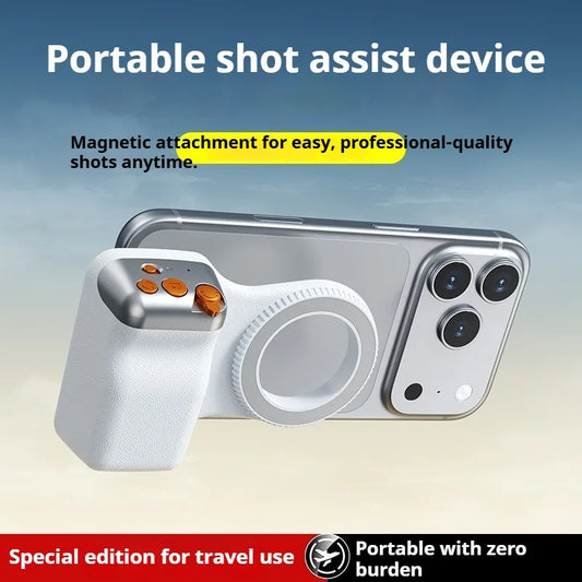 Mobile Phone Magnetic Assistant Camera with DSLR-Style Design for iPhone and Android, Ergonomic Grip Handle, Lightweight Construction